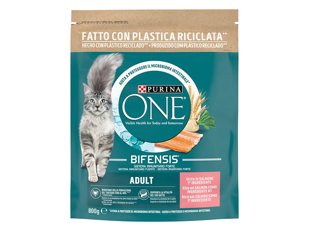 RAÇÃO PARA GATO PURINA ONE COM SALMÃO 800G 0