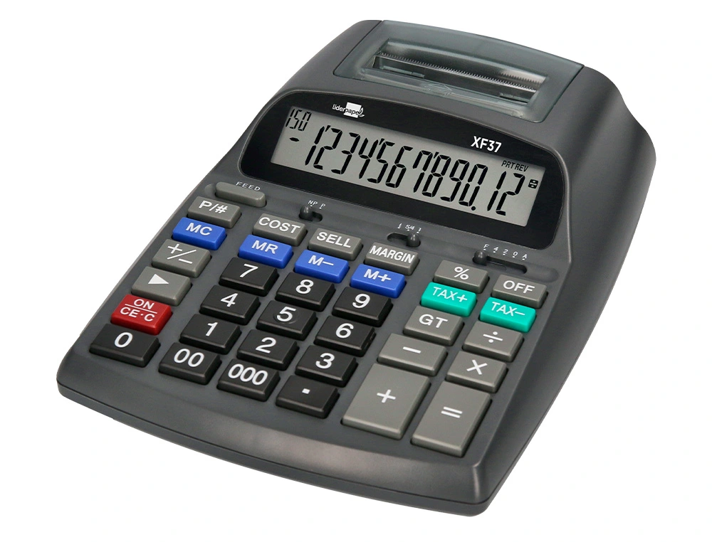 CALCULADORA DE SECRETARIA COM ROLO XF37 12 DIGITOS 4