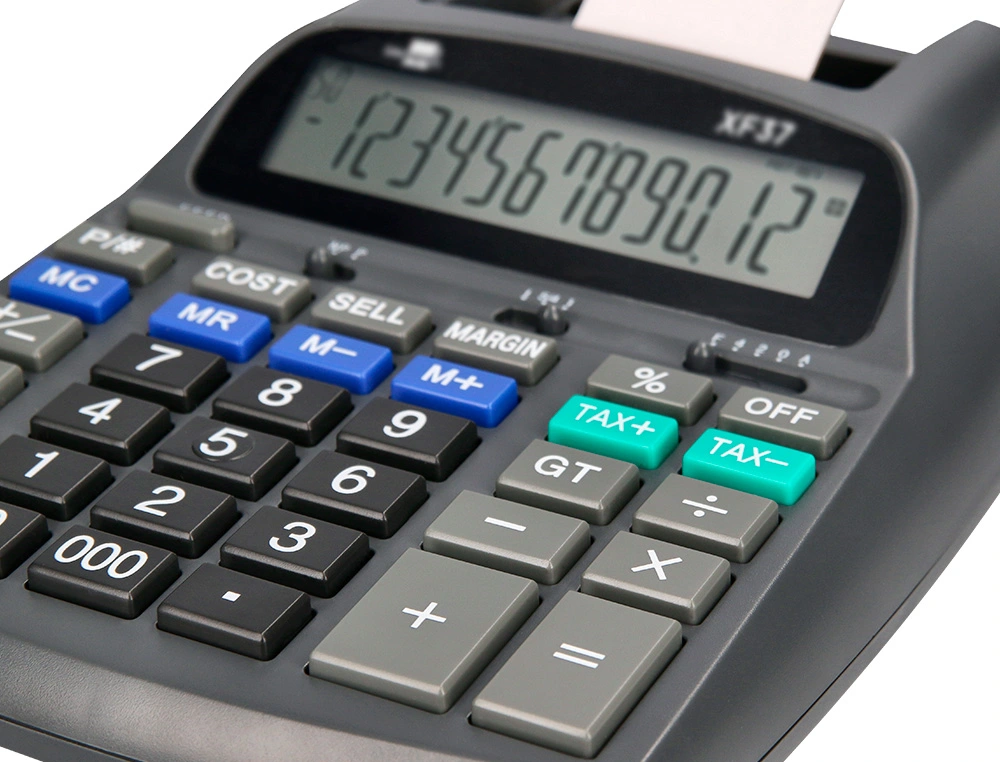 CALCULADORA DE SECRETARIA COM ROLO XF37 12 DIGITOS 3