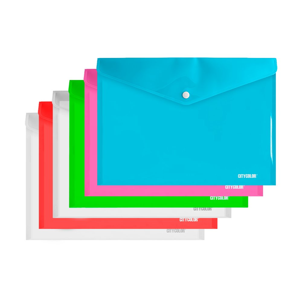 DOSSIER ENVELOPE A4 C/BOTÃO 235X335 PP BRANCO 2