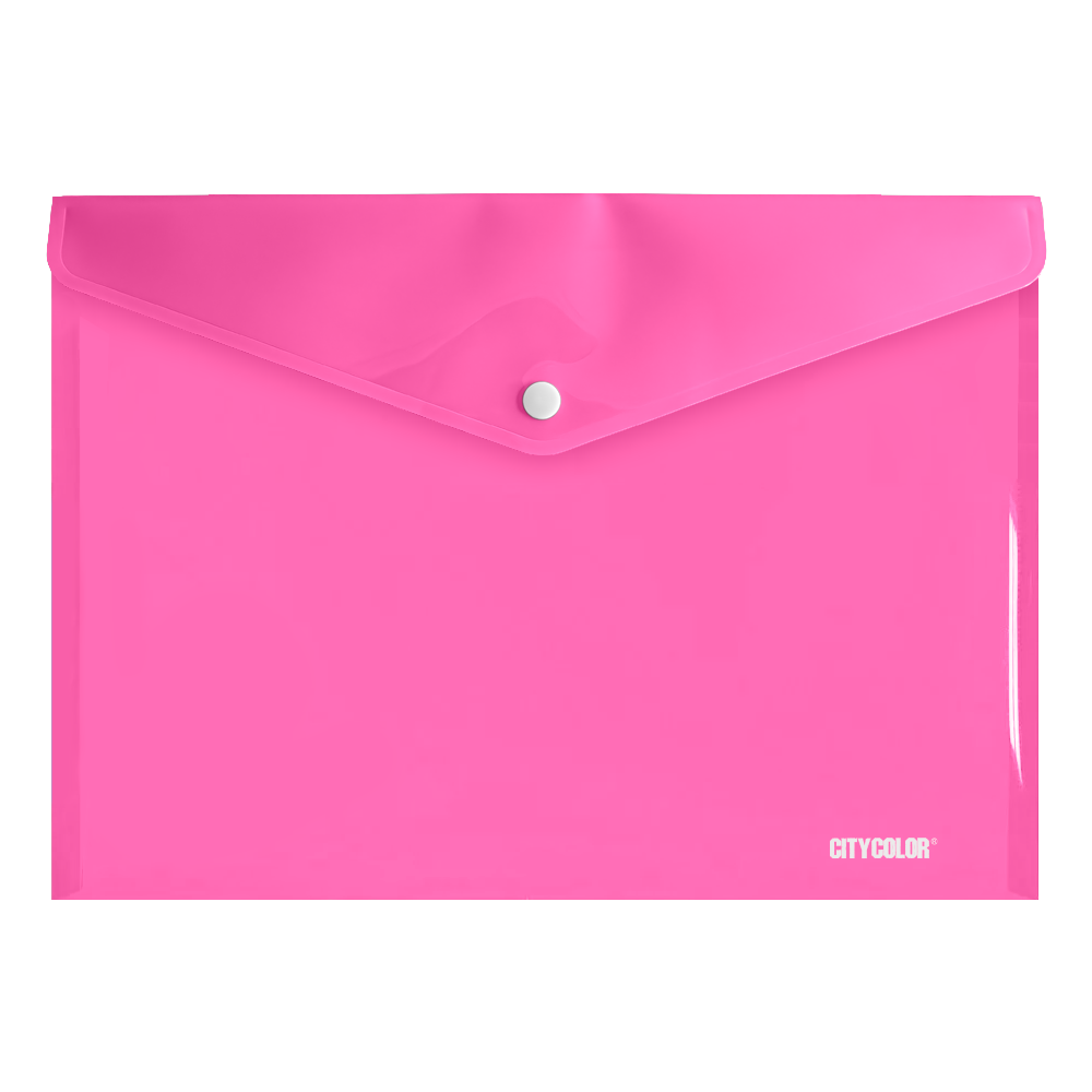 DOSSIER ENVELOPE A4 C/BOTÃO 235X335 PP ROSA