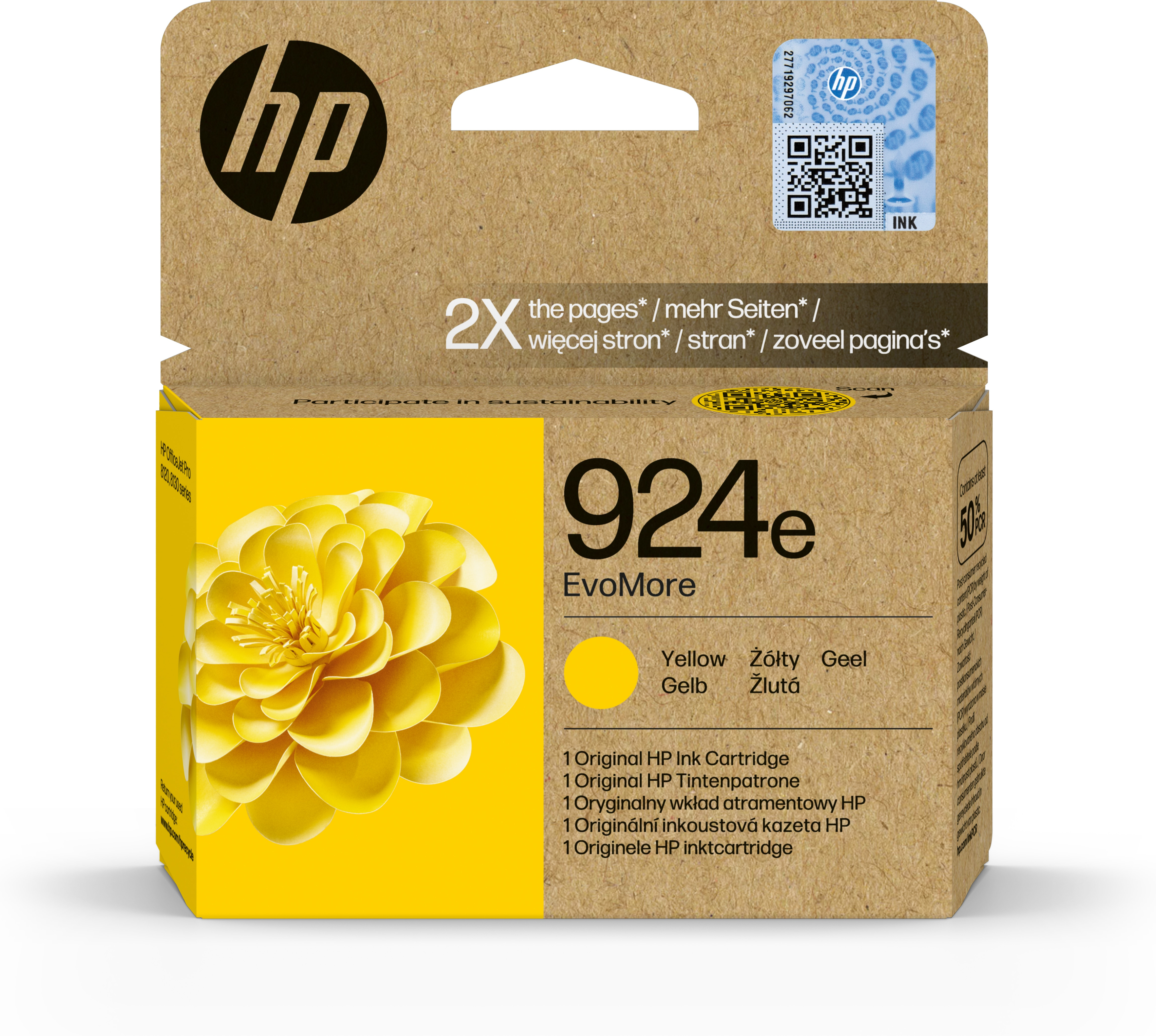 TINTEIRO HP OJ PRO 8120/8130 EVO MORE SERIES 0.8K AMARELO 924E