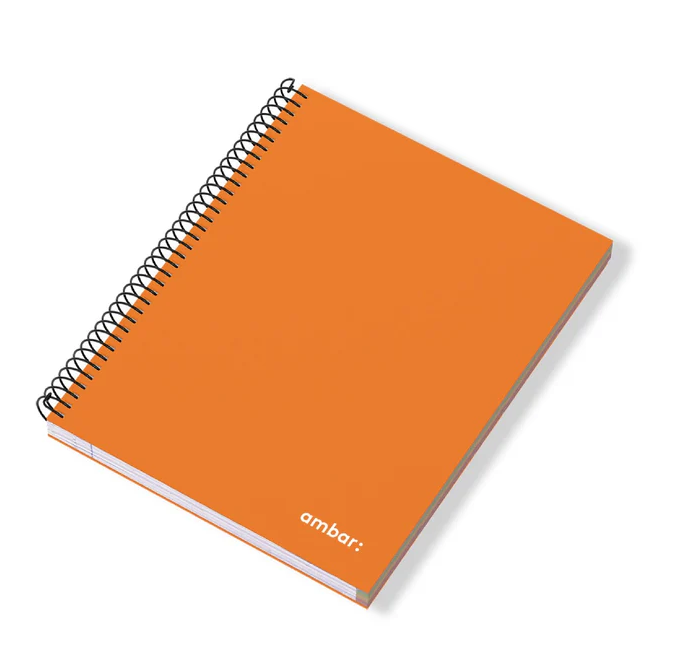 CADERNO CAPA DURA A4 AMBAR IDEAS 150FOLHAS 70G ESPIRAL PAUTADO SORTIDO