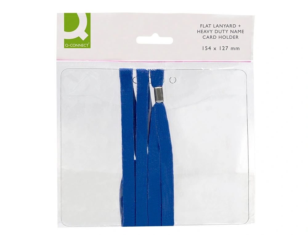 INDENTIFICADOR COM CORDAO PLANO AZUL A6 154X127MM ABERTURA SUPERIOR PACK C/25 1