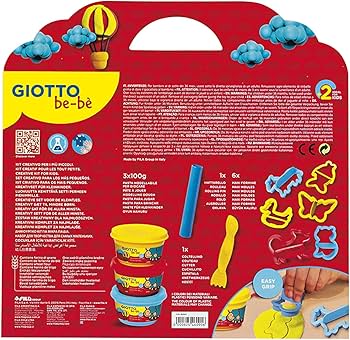 GIOTTO BE-BE CONJUNTO PASTA MODELAR 3X100G C/MOLDES 462900 2