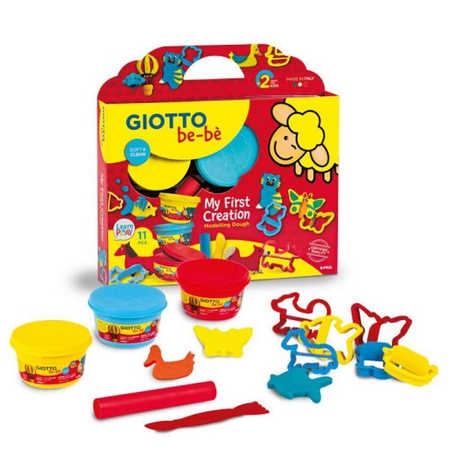 GIOTTO BE-BE CONJUNTO PASTA MODELAR 3X100G C/MOLDES 462900 3