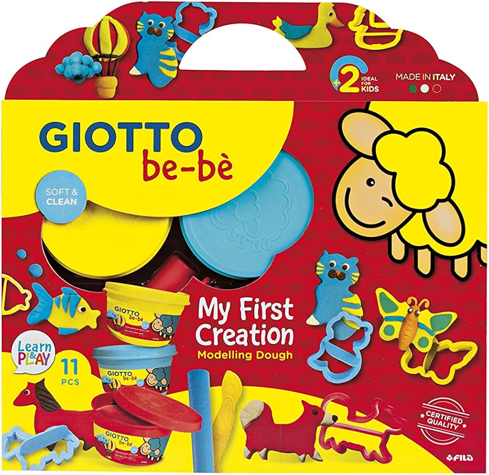 GIOTTO BE-BE CONJUNTO PASTA MODELAR 3X100G C/MOLDES 462900 0