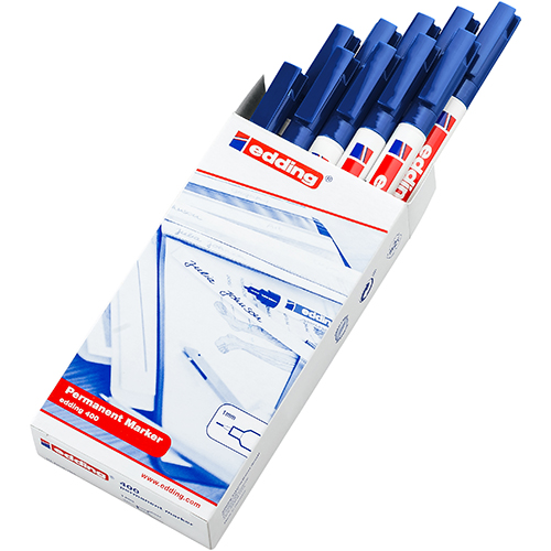MARCADOR EDDING 400 TINTA PERMANENTE AZUL 1
