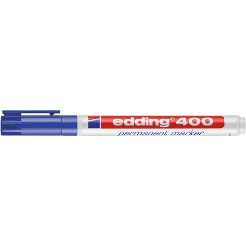 MARCADOR EDDING 400 TINTA PERMANENTE AZUL 0