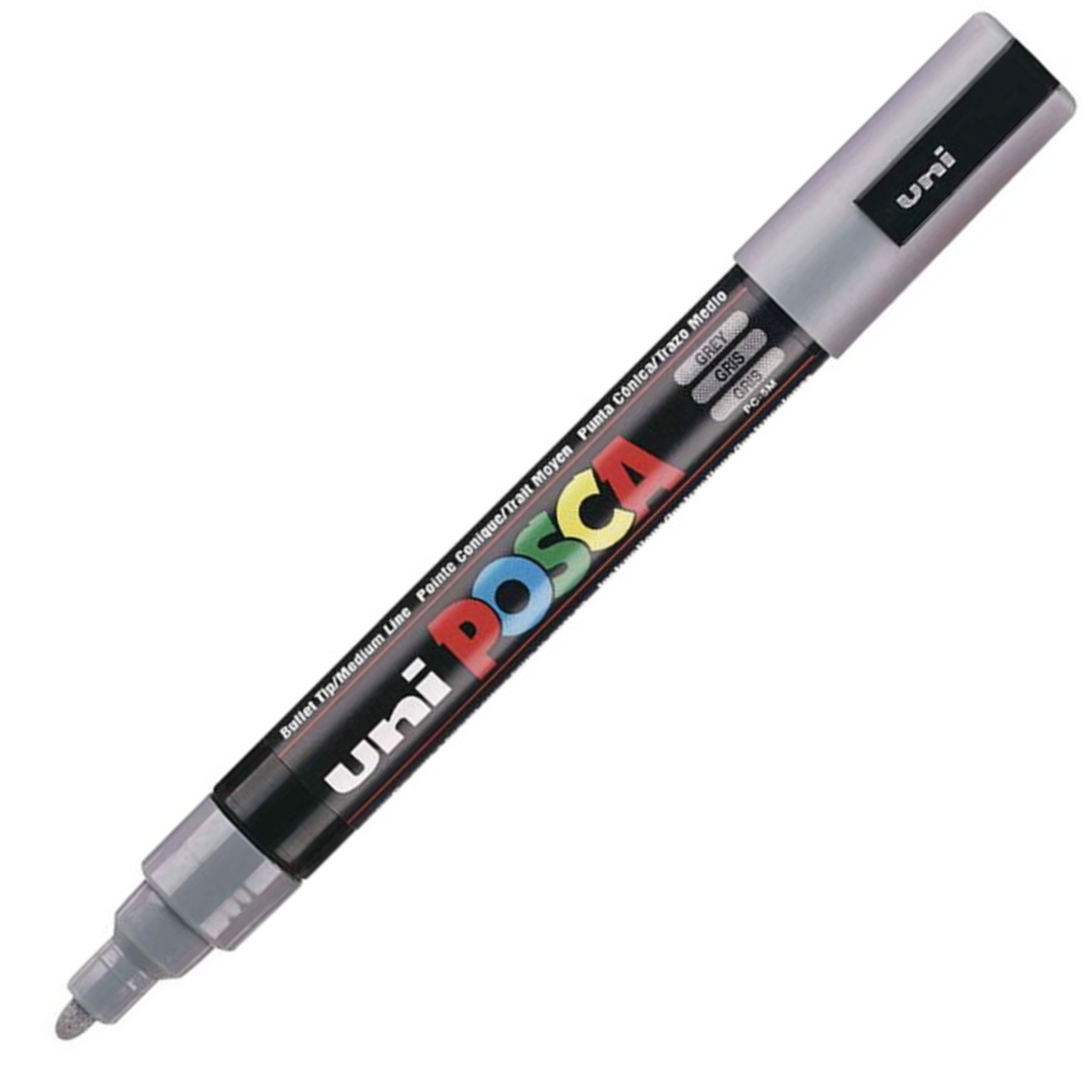 MARCADOR POSCA PC-5M 2.5MM/1.8MM WATER BASED INK PONTA BALA PRATA