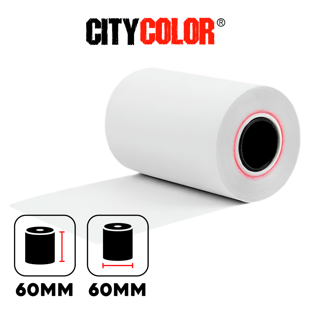 ROLO PAPEL TÉRMICO - 60X60MM CITYCOLOR
