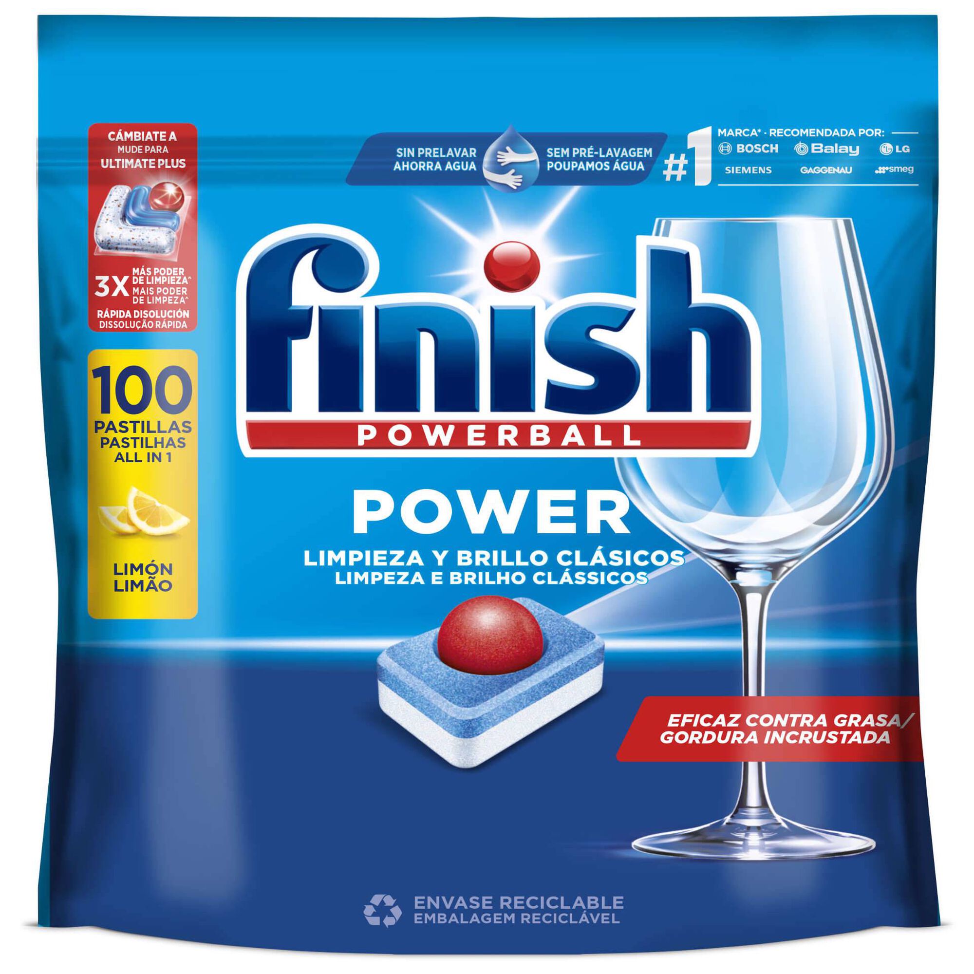 DETERGENTE MAQUINA LOIÇA FINISH POWER LIMÃO 100 PASTILHAS 0
