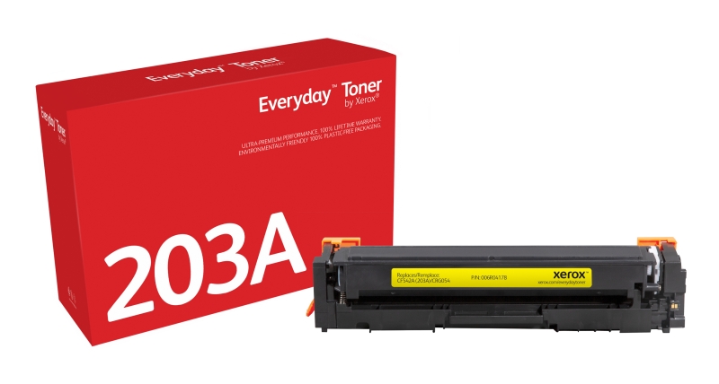 TONER COMPATIVEL XEROX P/HP/CANON CF542A/CRG054C 1.3K AMARELO 203A/3021C002