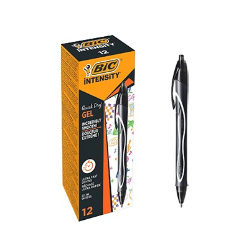 ESFEROGRÁFICA BIC INTENSITY QUICK DRY GEL GRIP 07MM PRETO 949873 1