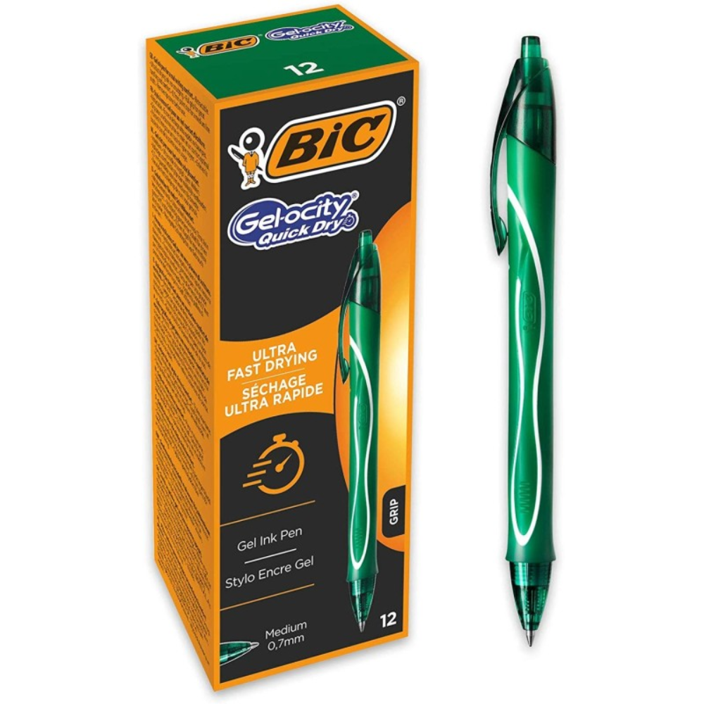 ESFEROGRÁFICA BIC INTENSITY QUICK DRY GEL GRIP 07MM VERDE 964771 1