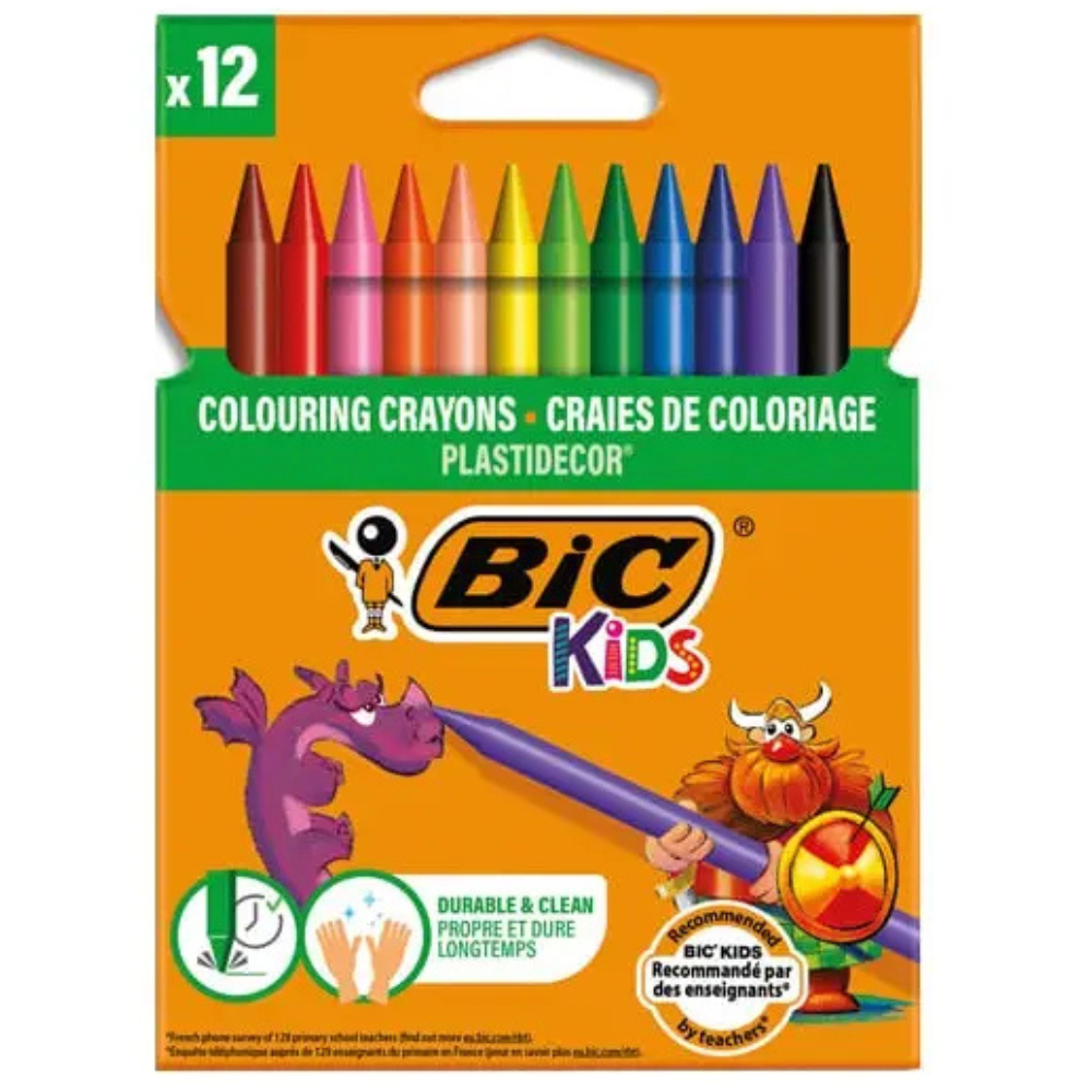 LÁPIS DE CERA BIC PLASTIDECOR CAIXA C/12 9457645