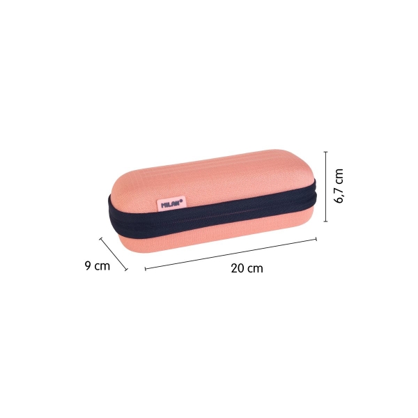 ESTOJO MILAN COLECCION 430 OVAL SEMI-RÍGIDO 20X9X6,7CM ROSA 0