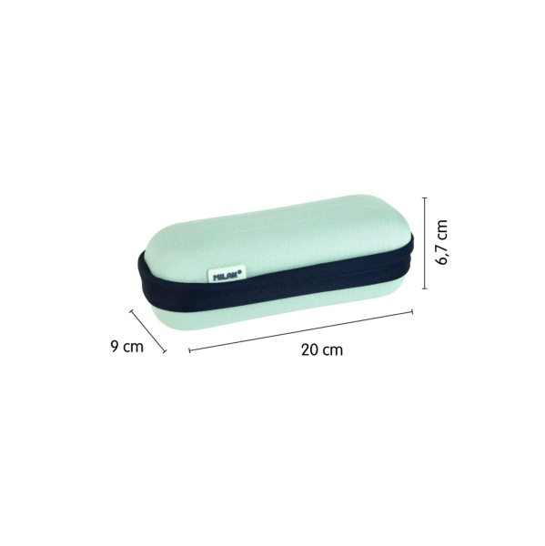 ESTOJO MILAN COLECCION 430 OVAL SEMI-RÍGIDO 20X9X6,7CM VERDE 1