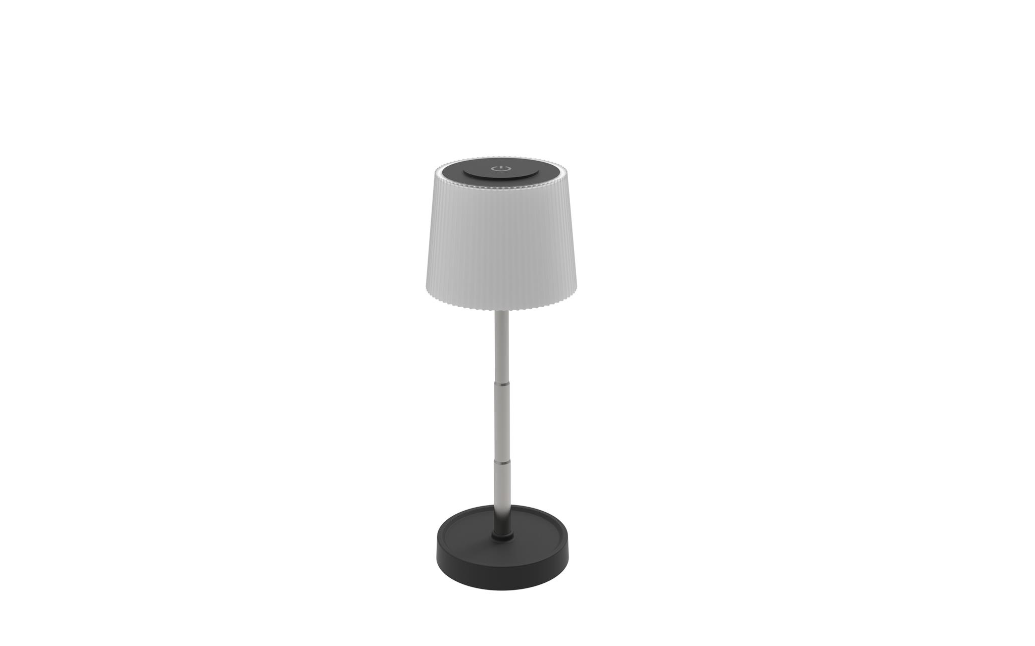 CANDEEIRO MESA LED 02W 160LM BATERIA PRETO MODERN DESIGN PTL45/46170