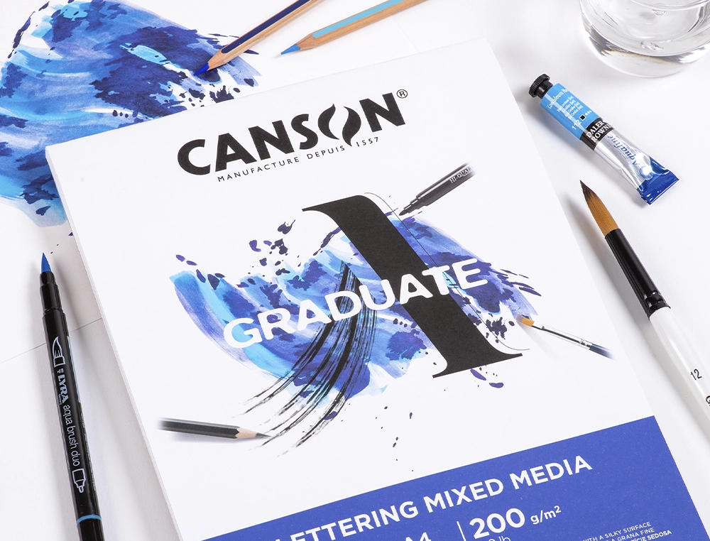 BLOCO DE DESENHO MULTI TECNICAS CANSON GRADUATE LETTERING MIXED 210X297MM 200G 1