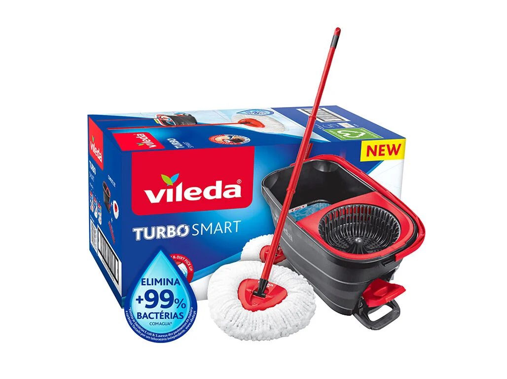 BALDE COM PEDAL E ESFREGONA VILEDA TURBO SMART