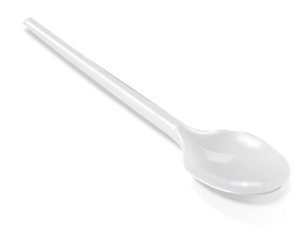 COLHER DE PLASTICO BRANCO REUTILIZAVEL PACK C/100 UNIDADES