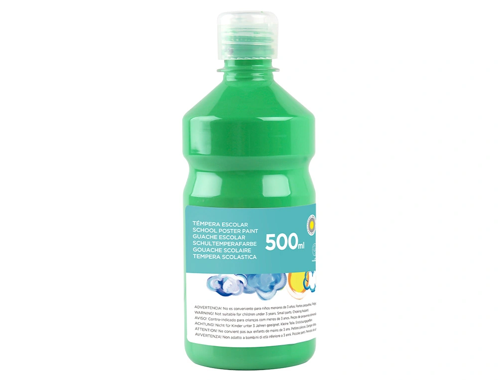 GUACHE ESCOLAR LIDERPAPEL 500ML VERDE
