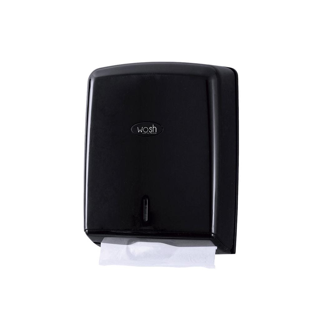 DISPENSADOR DE TOALHAS DE MÃO ZIG-ZAG PRETO WOSH