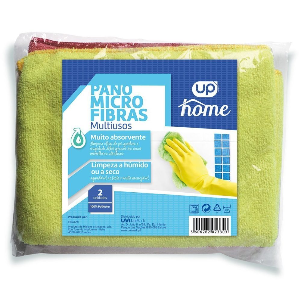 PANO MICROFIBRAS UP 40X30CM PACK C/2 UNIDADES