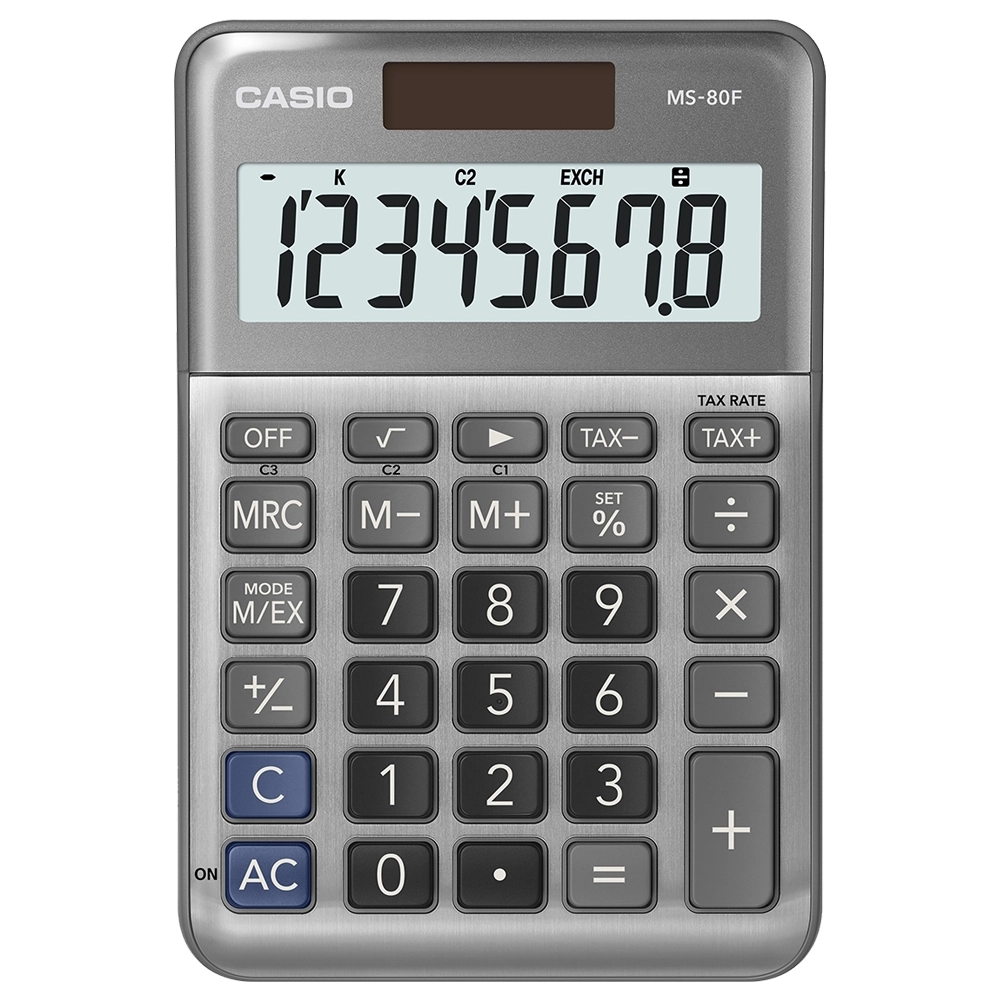 CALCULADORA DE SECRETARIA CASIO MS80F 8 DIGITOS