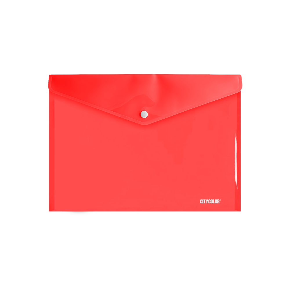 DOSSIER ENVELOPE A5 C/BOTÃO 170X240 PP VERMELHO