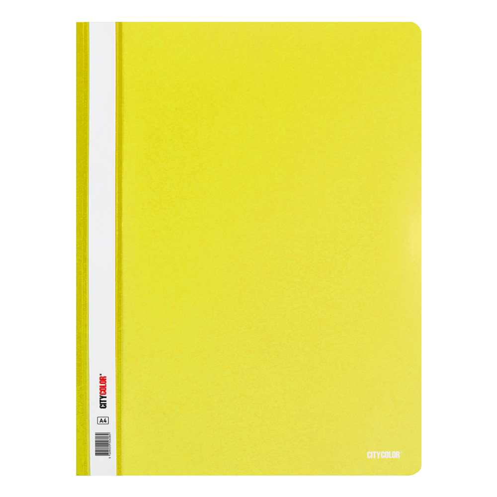 DOSSIER PVC C/FERRAGEM A4+ 230X310 TRANSPARENTE/AMARELO