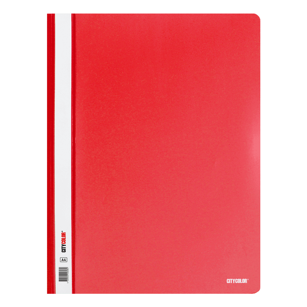 DOSSIER PVC C/FERRAGEM A4+ 230X310 TRANSPARENTE/VERMELHO