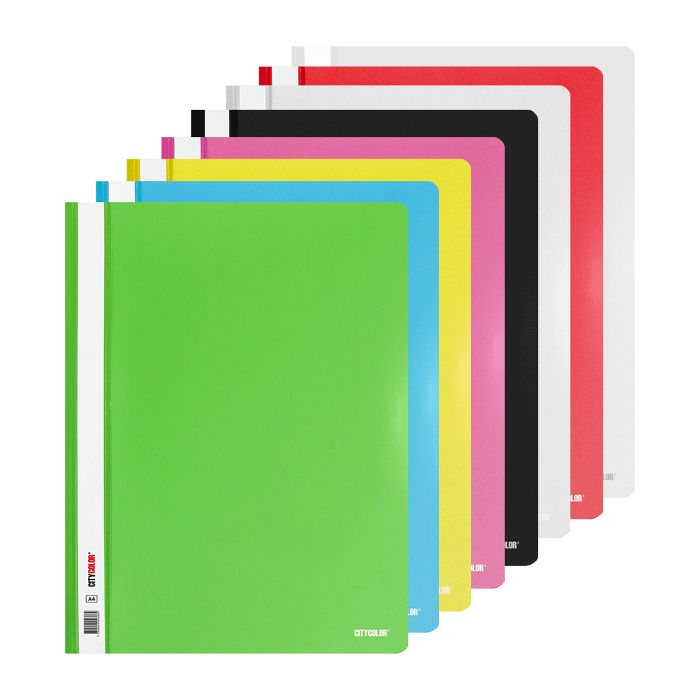 DOSSIER PVC C/FERRAGEM A4+ 230X310 TRANSPARENTE/VERMELHO 1