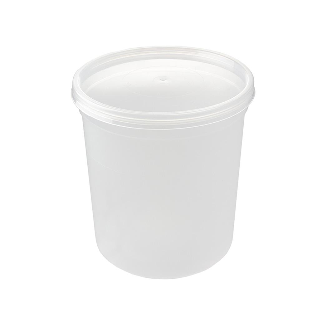 EMBALAGEM ALIMENTAR 1 LITRO PP REDONDA C/TAMPA PACK C/25