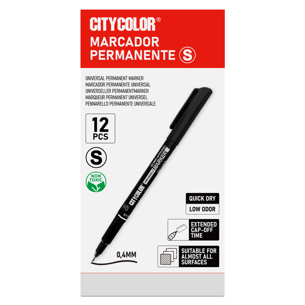 MARCADOR TINTA PERMANENTE CITYCOLOR S 0