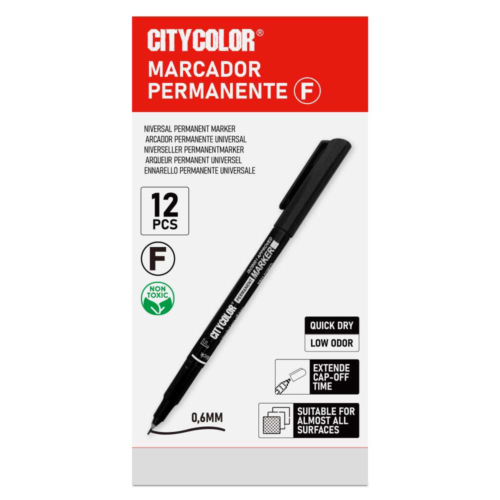 MARCADOR TINTA PERMANENTE CITYCOLOR F 0