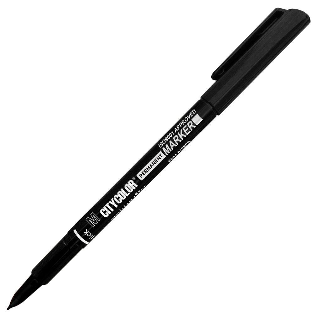 MARCADOR TINTA PERMANENTE CITYCOLOR M 1.0MM PRETO