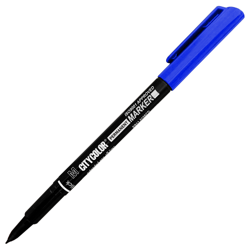 MARCADOR TINTA PERMANENTE CITYCOLOR M 1.0MM AZUL