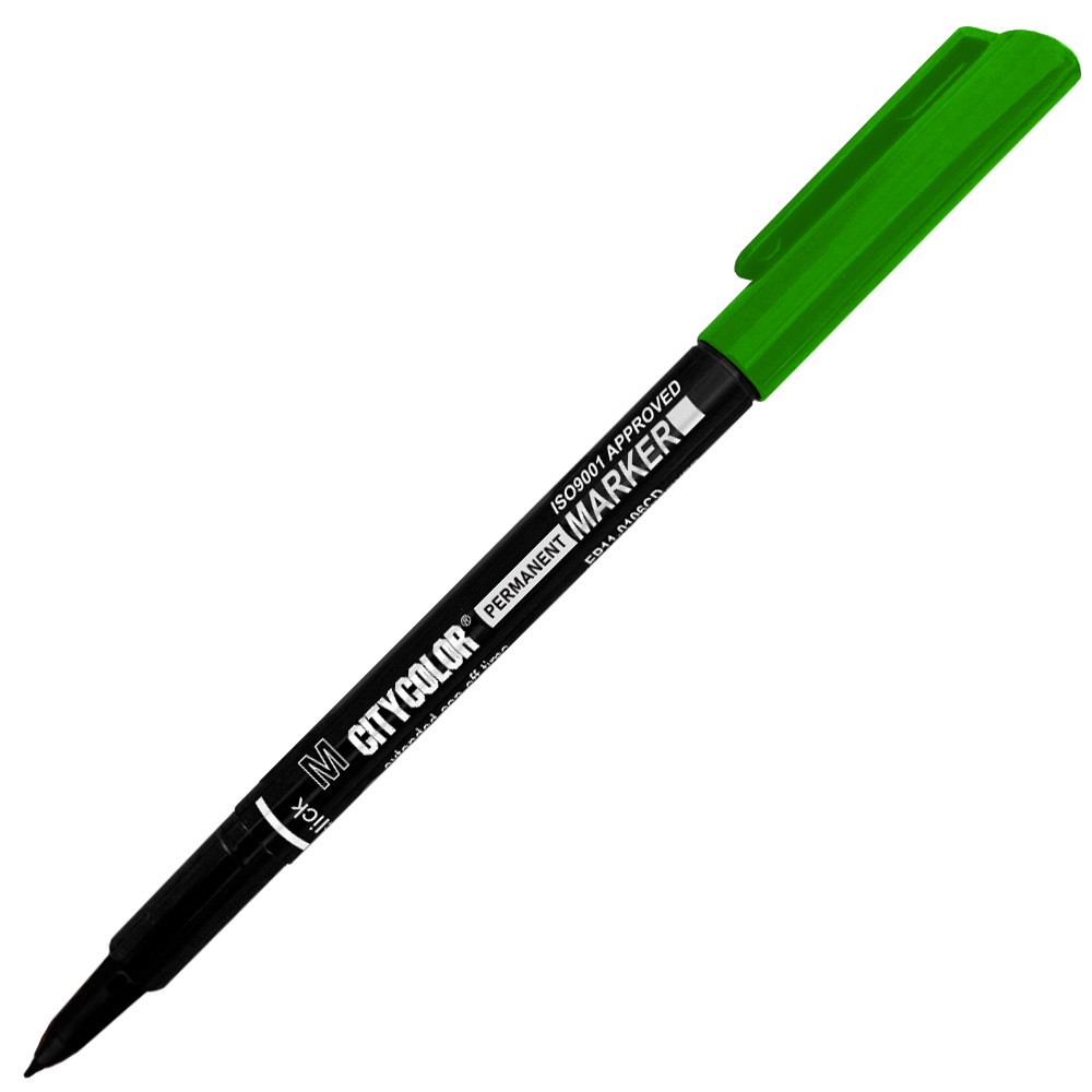 MARCADOR TINTA PERMANENTE CITYCOLOR M 1.0MM VERDE
