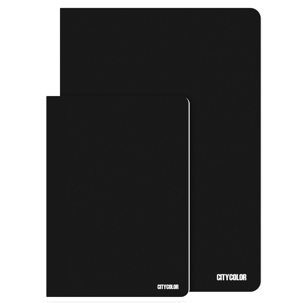 CADERNO CAPA PRETA A4 CITYCOLOR 80FOLHAS PAUTADO 1