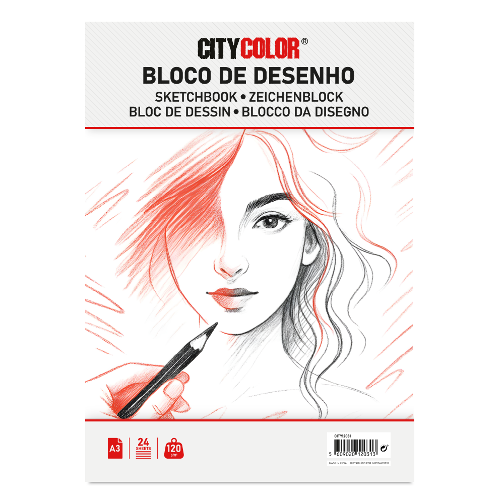 BLOCO DESENHO A3 CITYCOLOR 24FOLHAS 120GR