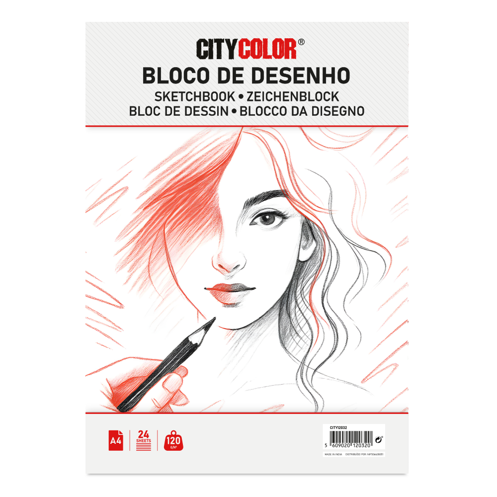 BLOCO DESENHO A4 CITYCOLOR 24FOLHAS 120GR