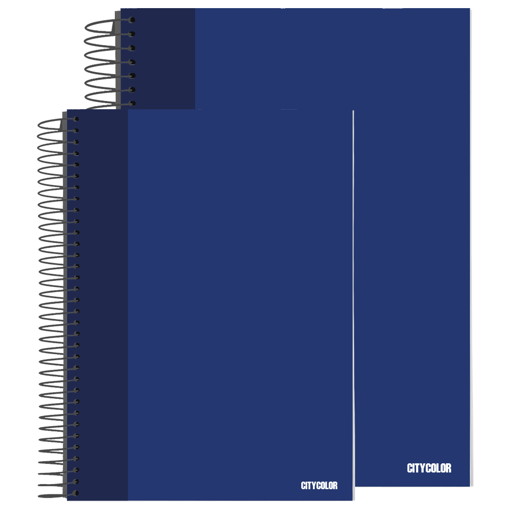 CADERNO CAPA AZUL A4 CITYCOLOR ESPIRAL 80FOLHAS 70GR LISO 1