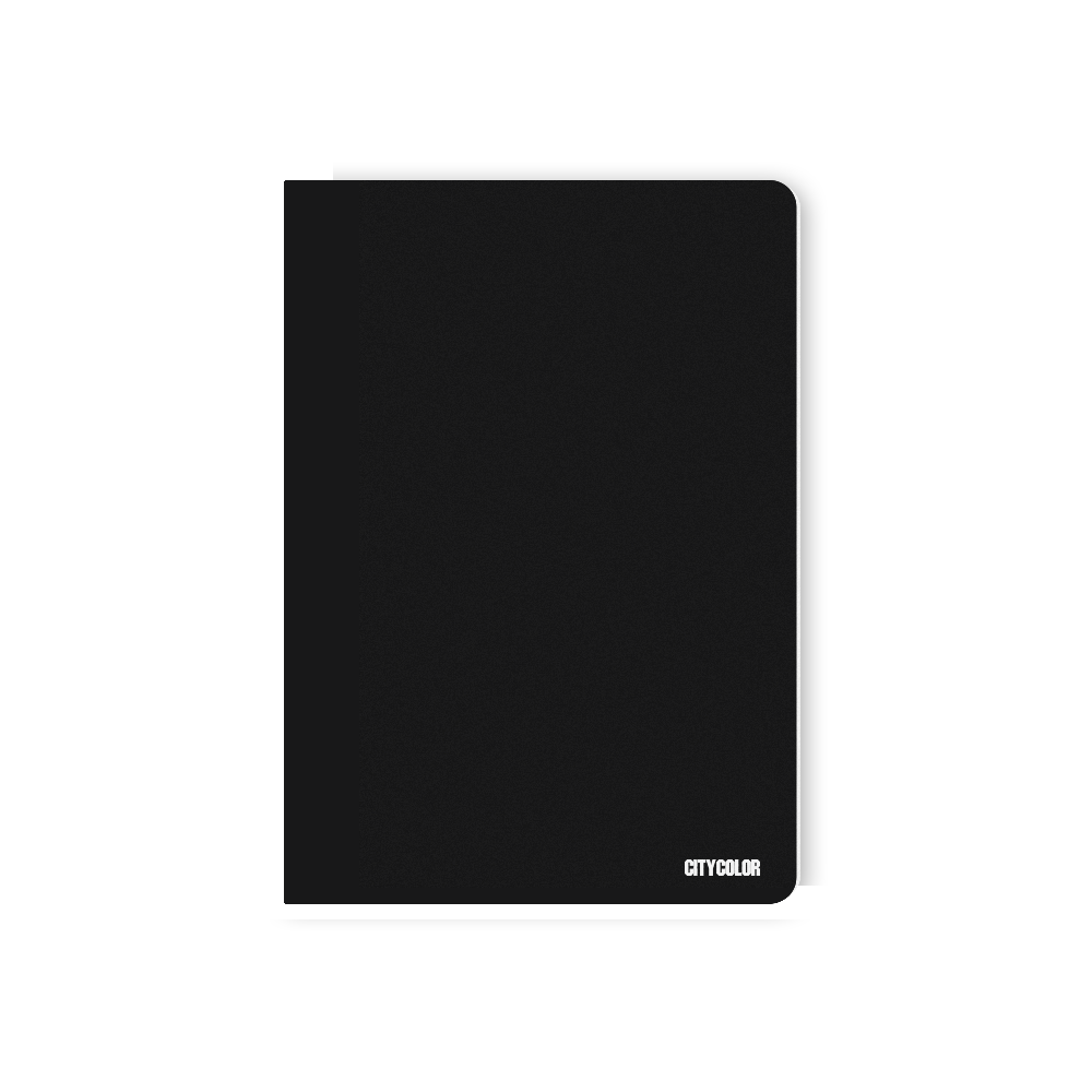 CADERNO CAPA PRETA A5 CITYCOLOR 80FOLHAS PAUTADO