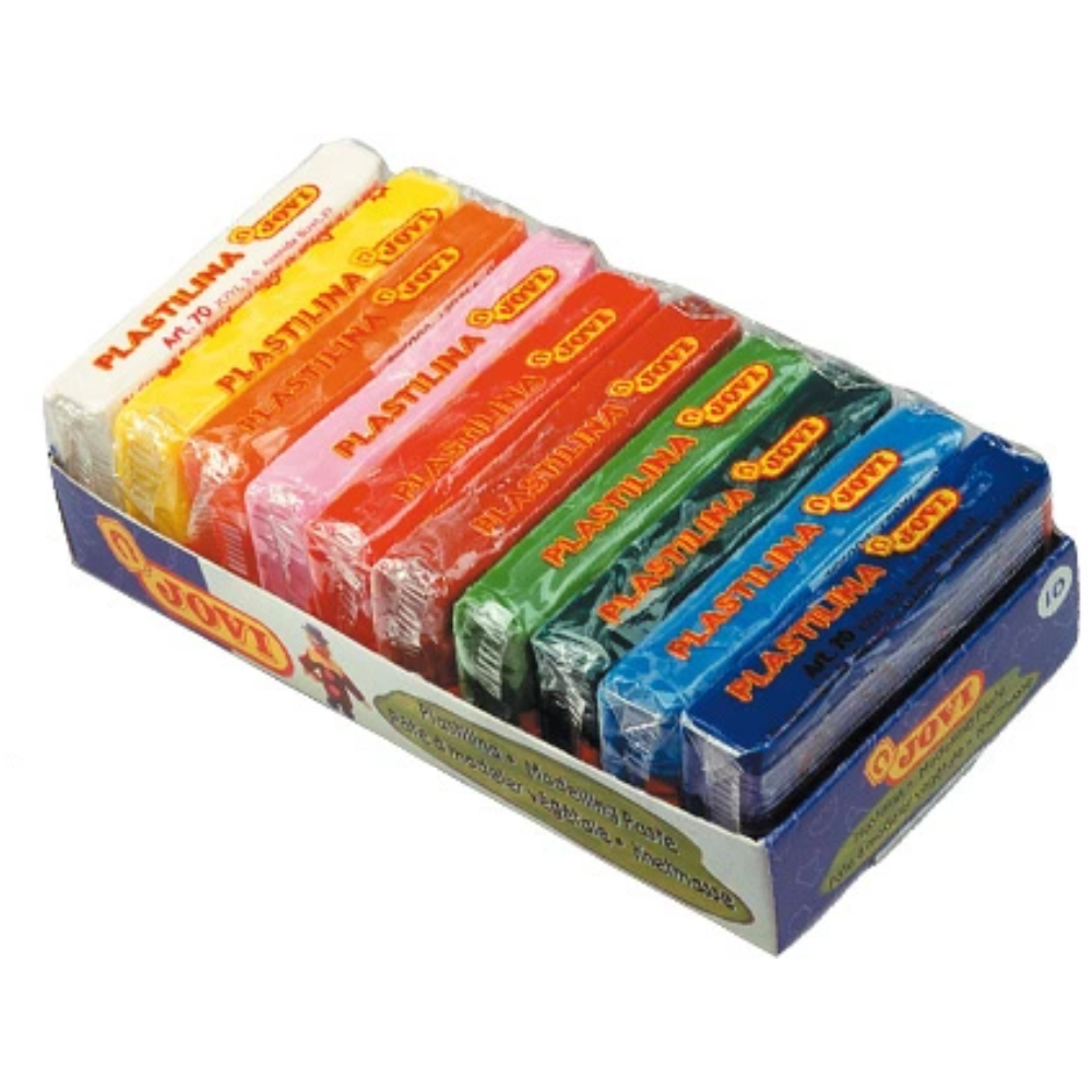 PLASTICINA JOVI BARRA C/ 10 CORES SORTIDAS 50G