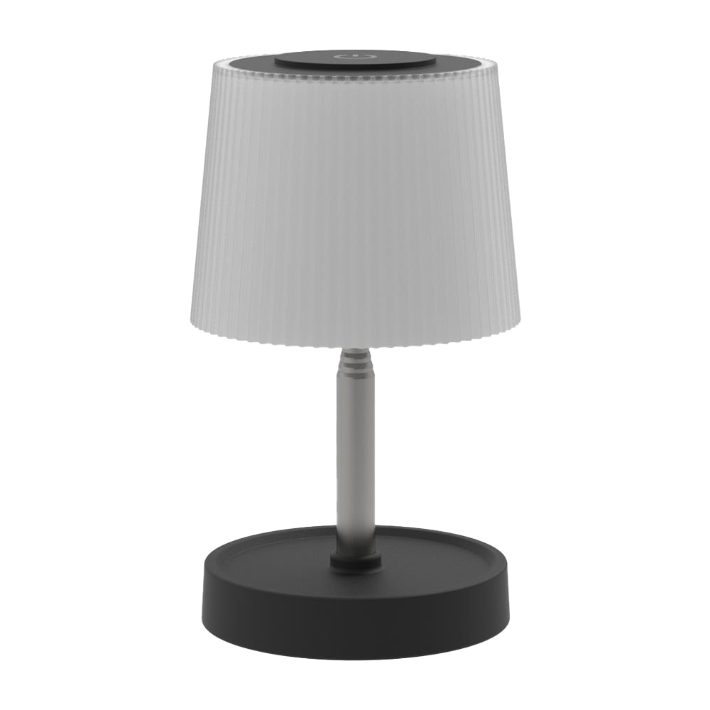 CANDEEIRO MESA LED 02W 160LM BATERIA PRETO MODERN DESIGN PTL45/46170