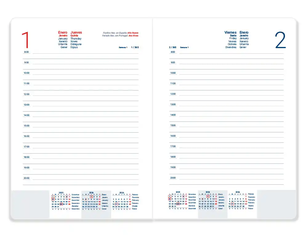 AGENDA ENCADERNADA ANAFI A5 2026 DIA PAGINA CINZA PAPEL 70GR 0