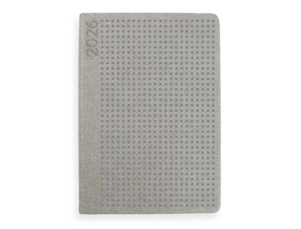AGENDA ENCADERNADA ANAFI A5 2026 DIA PAGINA CINZA PAPEL 70GR