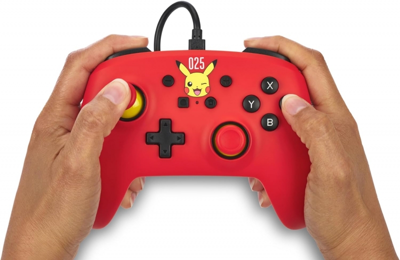 COMANDO POWER A COM CABO PARA A NINTENDO SWITCH PIKACHU 2